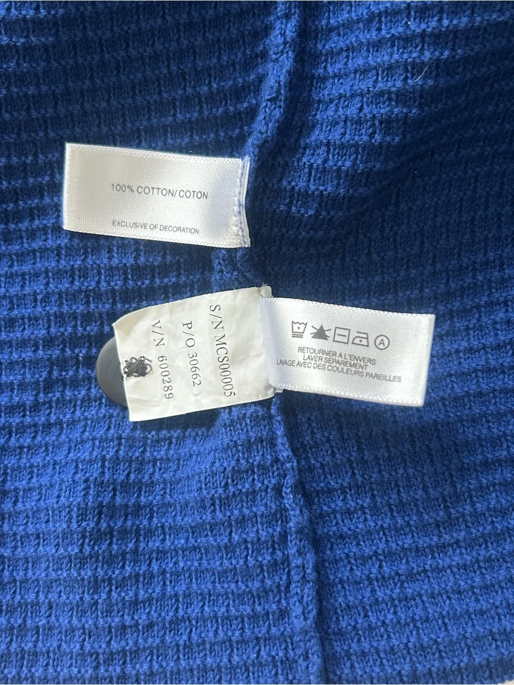 Cutter & Buck Sweater Men's L Royal Blue 100% Cotton Golf Classic Fall Essential